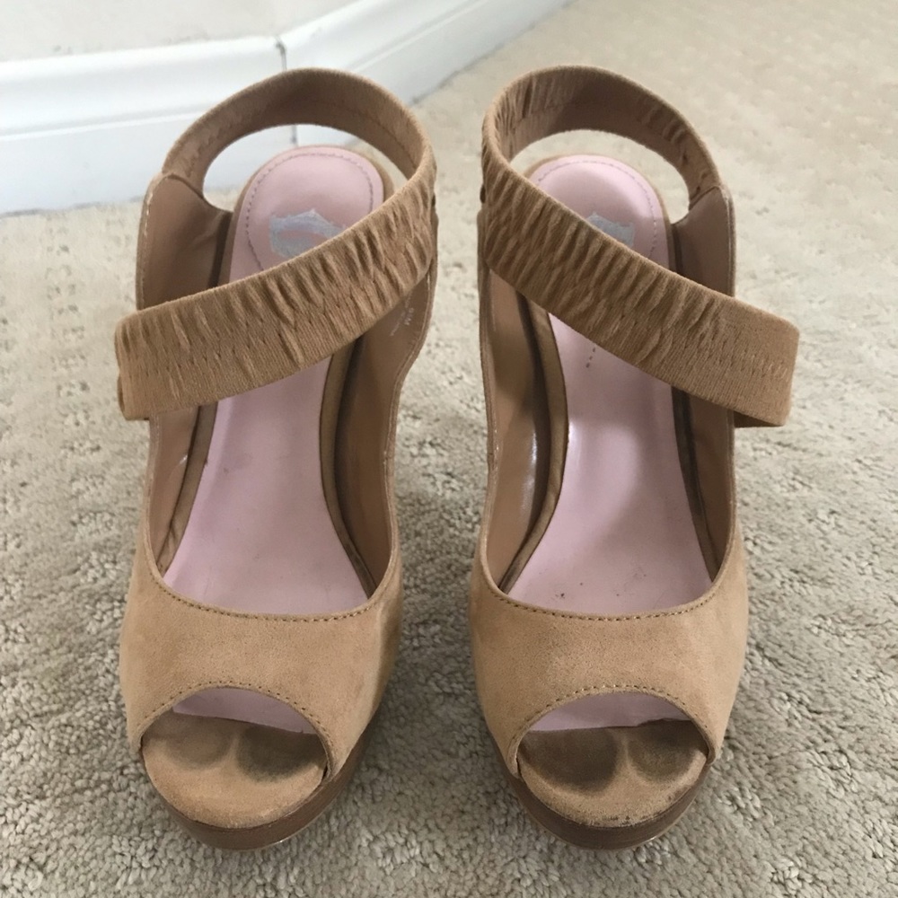 Used suede heels